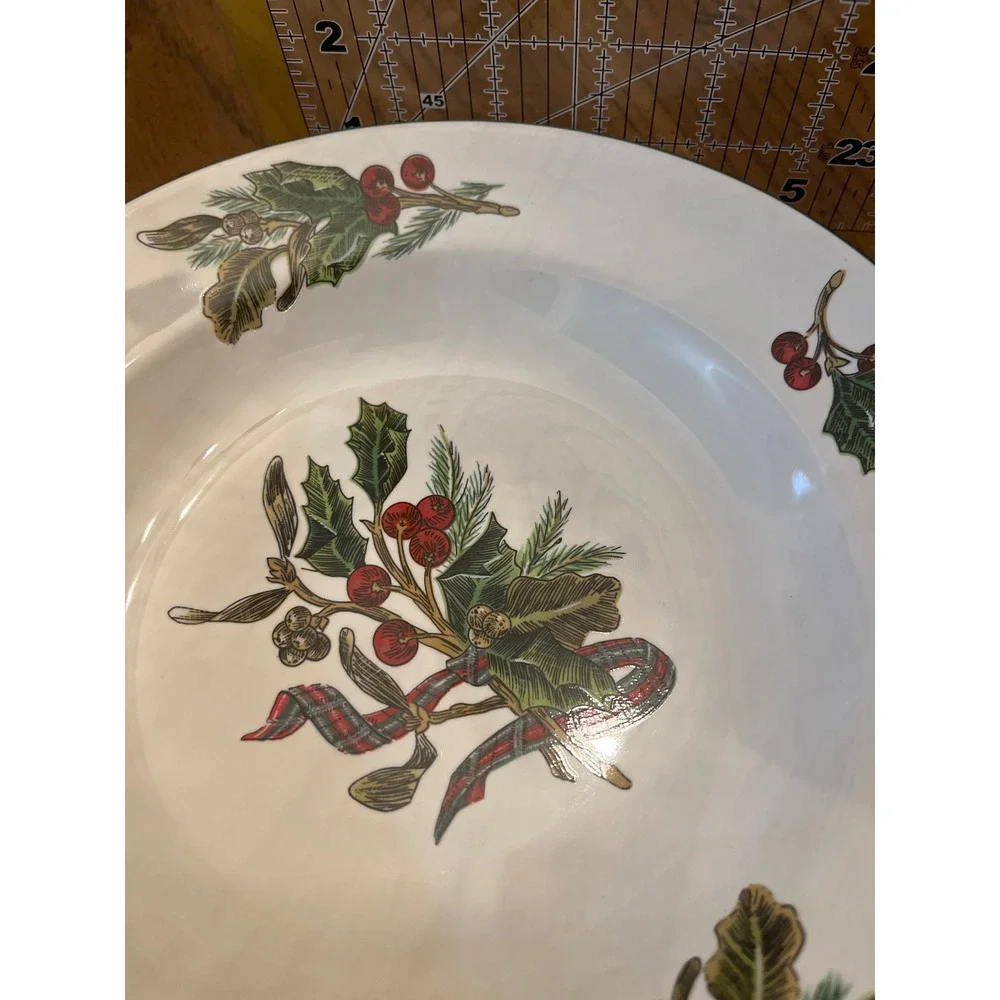 Garland by Royal Gallery Christmas Holly Berry Soup‎ Bowls Set of 6